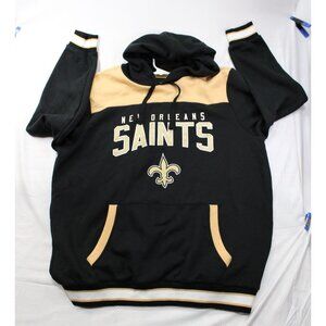New Orleans Saints NFL Hoodie XXL Black & Gold Fleece Pullover